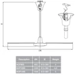 Aerauliqa HCF 1200 mennyezeti ventilátor