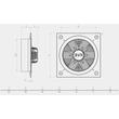 BVN B6PAT-300 fali axiál ventilátor
