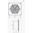 Vents OV1 250 fémházas fali axiális ventilátor