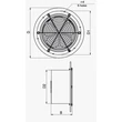 Vents OVK1 315 fémházas fali axiális ventilátor