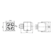 Aerauliqa PLMP DN 125mm 4xDN75/63mm osztó elem