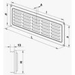 Vents MVM 475x80 Fém ajtórács