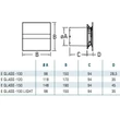 Cata E-100GT ventilátor üveg előlappal, utószellőztető funkcióval, fehér