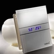 Cata E-100GTH ventilátor üveg előlappal, utószellőztető és páraérzékelő funkcióval, fehér