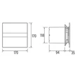 Cata E-120G ventilátor üveg előlappal, fehér