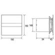 Cata E-150G ventilátor üveg előlappal, fehér