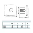 Cata X-Mart 10 Timer ventilátor utószellőztető funkcióval, pillangószeleppel