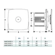 Kép 2/3 - Cata X-Mart 10 Matic Timer ventilátor automata előlapzárással, utószellőztető funkcióval