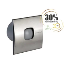 Cata Silentis 10 Timer Inox (Low Noise) ventilátor utószellőztető funkcióval, pillangószeleppel