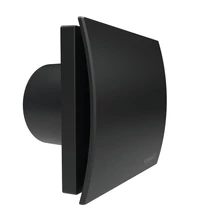 Cata UC-10 Silentis Hygro fekete ventilátor utószellőztető és páraérzékelő funkcióval, fordulatszám állítási lehetőséggel, dekoratív előlappal, pillangószeleppel
