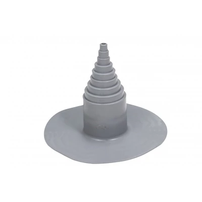 VILPE PVC tető csőmandzsetta - sötétszürke